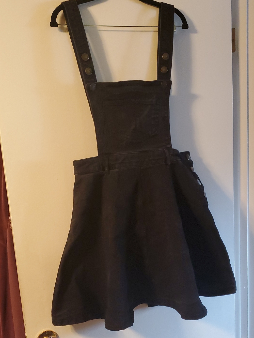 Hellbuny 32" waist Women's Black Jean Pinafore/Overall Style Skirt/Dress